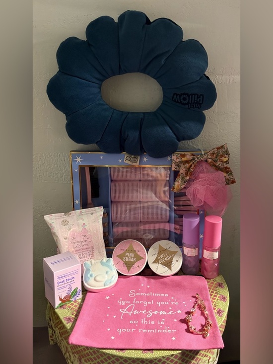 Other - Hair Care & Bath Bundle Srt with Flower Pillow and 12 Pampered Products